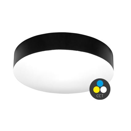 Світлодіодний стельовий світильник для ванної кімнати MAKARON LED/24W/230V 3000/4000/6000K діаметр 30 см IP44 чорний