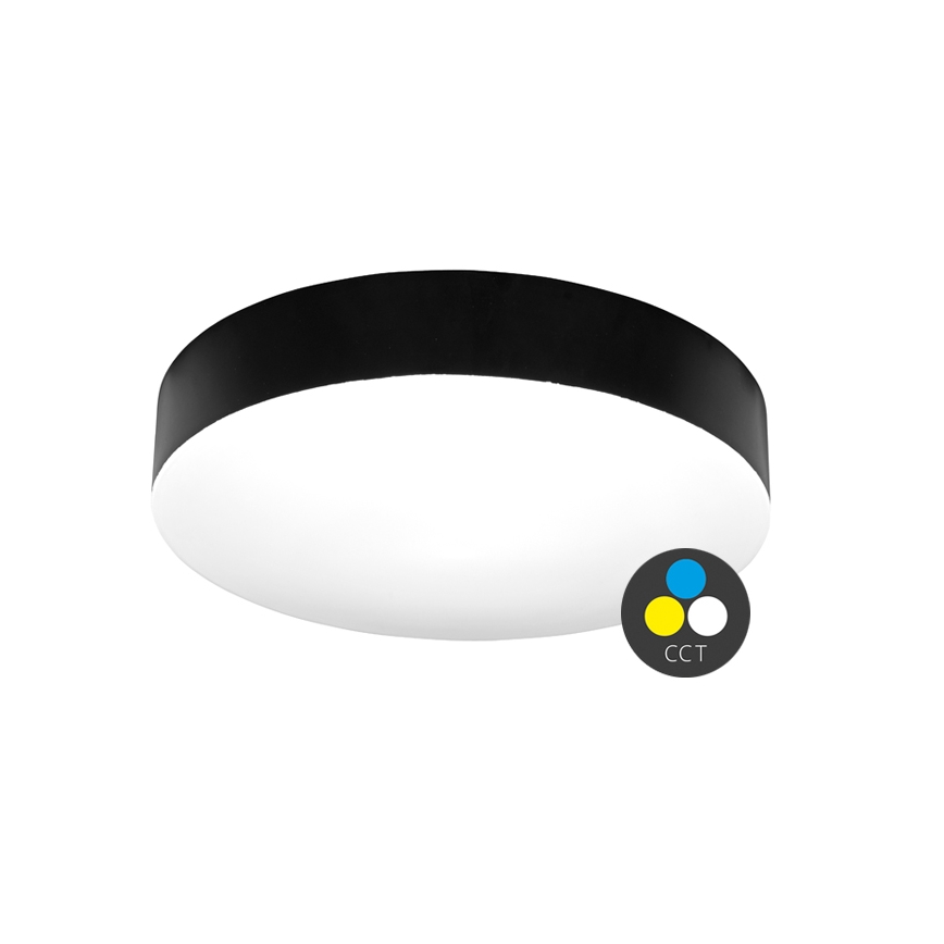 Світлодіодний стельовий світильник для ванної кімнати MAKARON LED/36W/230V 3000/4000/6000K діаметр 40 см IP44 чорний