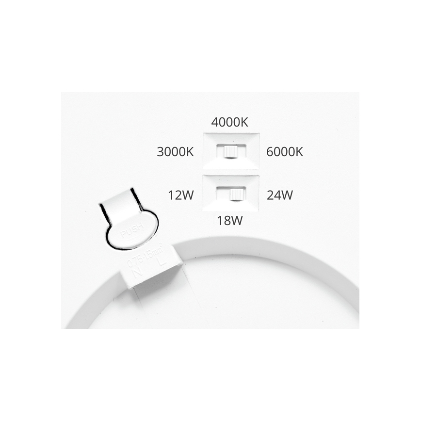 Светодиодная панель с регулированием яркости и датчиком LEXA LED/12/18/24W/230V 3000/4000/6000K диаметр 30 см белый