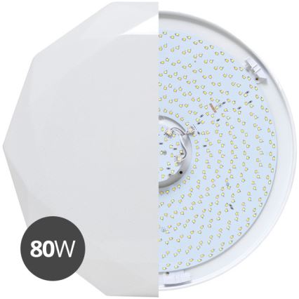 Світлодіодний стельовий світильник з регульованою яскравістю DIAMANT LED/80W/230V + дистанційне керування