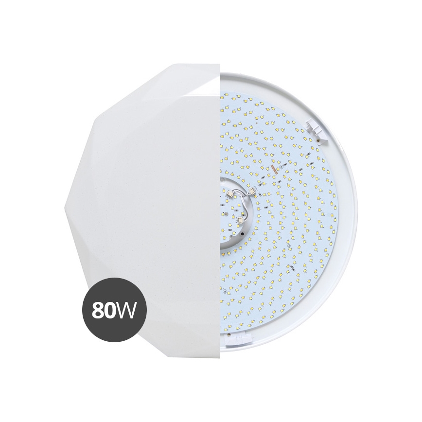 Світлодіодний стельовий світильник з регульованою яскравістю DIAMANT LED/80W/230V + дистанційне керування