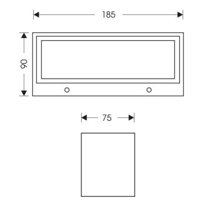 Вуличний світлодіодний настінний світильник OSKAR LED/12W/230V 4000K IP54