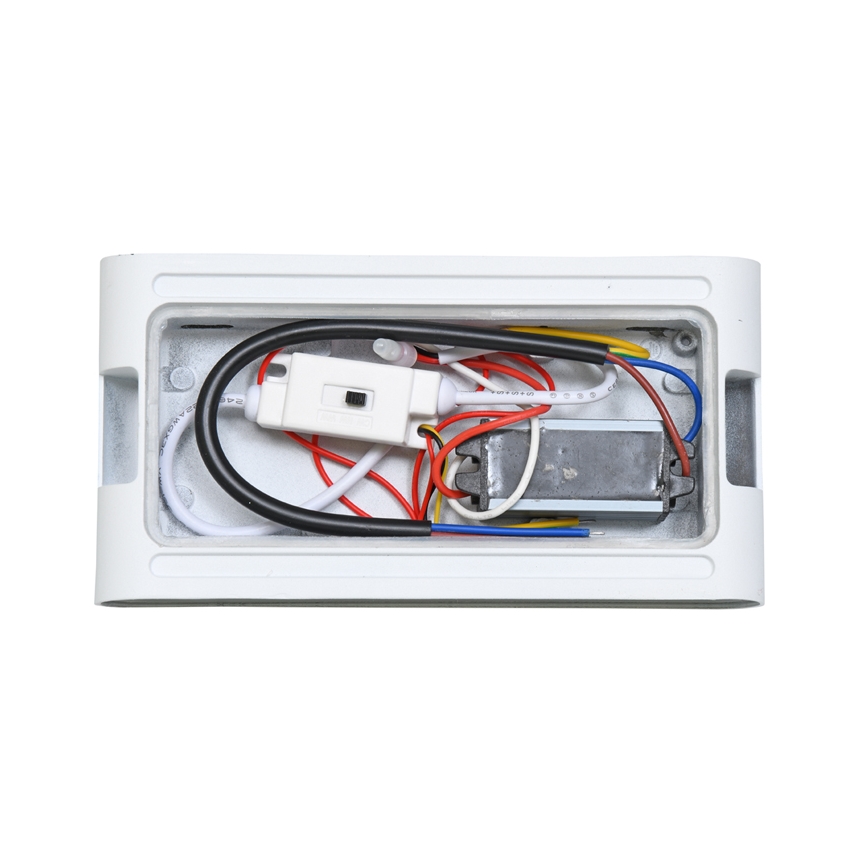 Уличный светодиодный настенный светильник BRICK 2xLED/6W/230V 3000/4000/6500K IP65 белый