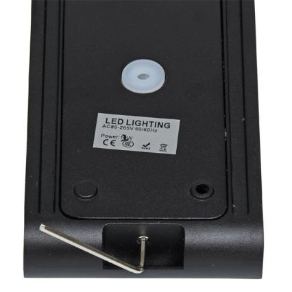 Вуличний світлодіодний настінний світильник BRICK 2xLED/6W/230V 3000/4000/6500K IP65 чорний