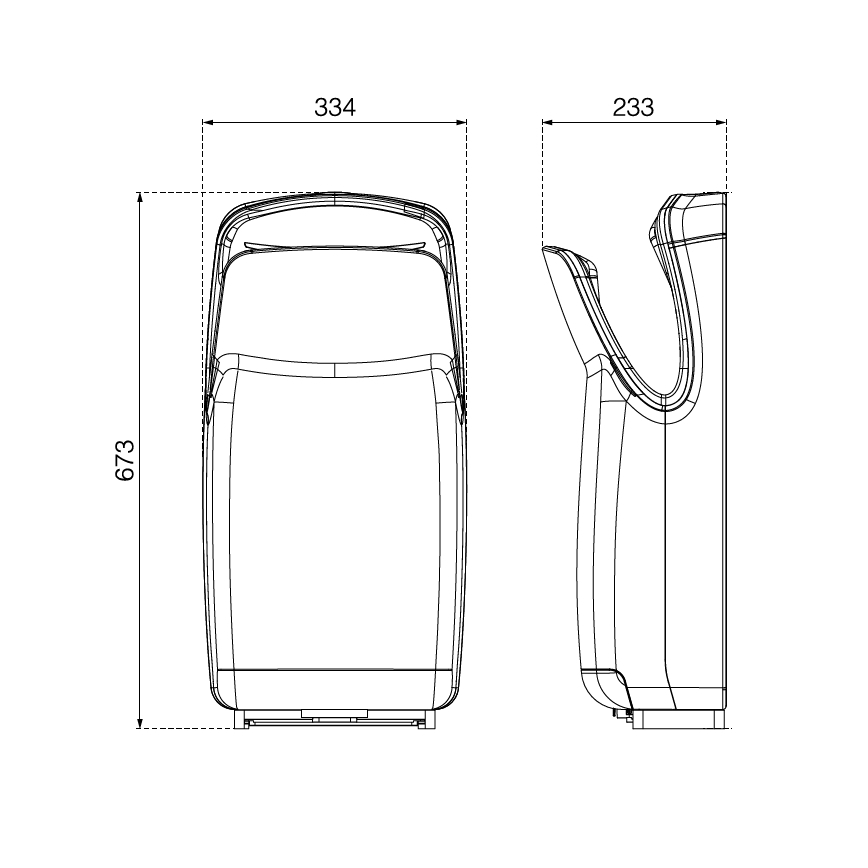 EcoStep 10006 - Сушарка для рук R1.1 750/1000Вт/230В срібляста