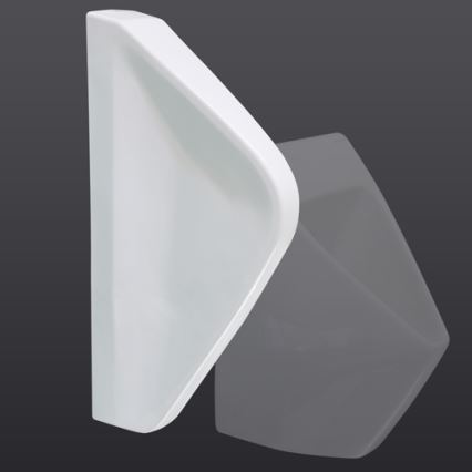 EcoStep 33001 - Розділова стінка для пісуару 57,5x36 см кераміка/білий