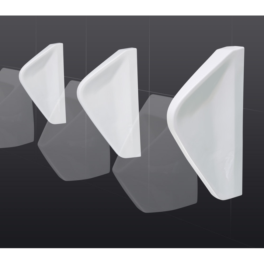 EcoStep 33001 - Розділова стінка для пісуару 57,5x36 см кераміка/білий