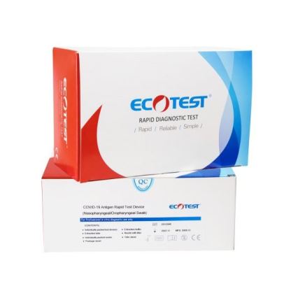 ECOTEST RAPID - Экспресс-тест слюны на антиген COVID-19, 20 шт.