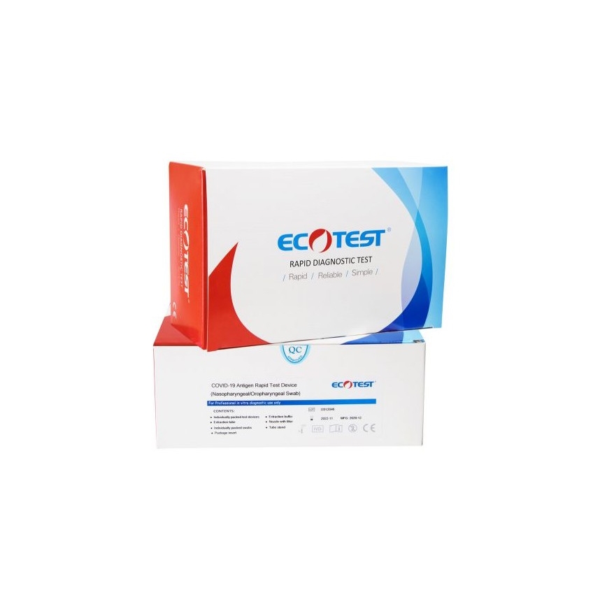 ECOTEST RAPID - Экспресс-тест слюны на антиген COVID-19, 20 шт.