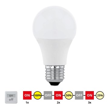EGLO 11562 - Світлодіодна лампочка з регульованою яскравістю E27/10W/230V 4000K - STEPDIMMING