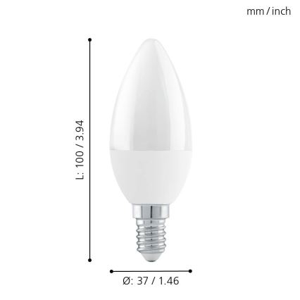 Eglo - Светодиодная лампочка с регулированием яркости E14/6W/230V 3000K - STEPDIMMING