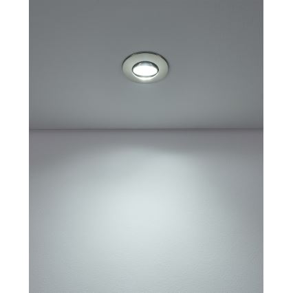 Eglo - Набір із 7 LED вбудованих світильників LED/4,9Вт/230В 2700/4000/6500К діаметр 9 см матовий хром