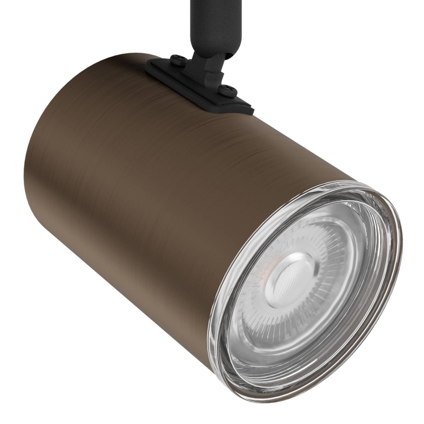 Егло - Точковий світильник для ванної кімнати 3xGU10/5W/230V IP44 чорний/коричневий