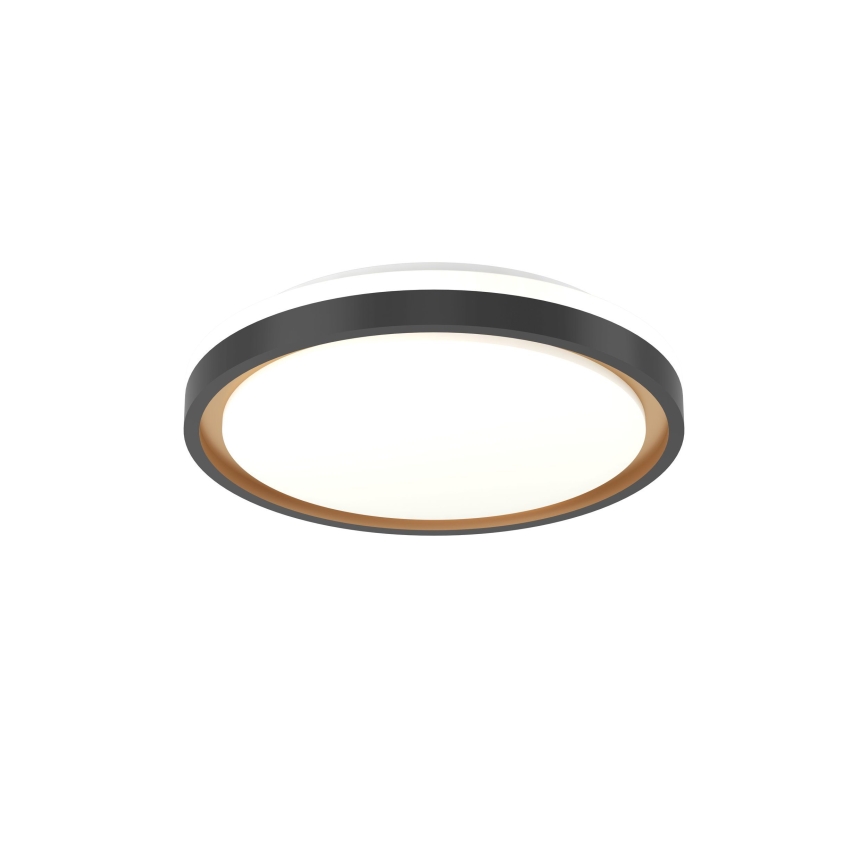 Eglo 300684 - LED RGBW диммируемый потолочный светильник MALERAMARA-Z LED/14W/230V 2700-6500K Ø 35,7 cm чёрный/золотой + пульт дистанционного управления
