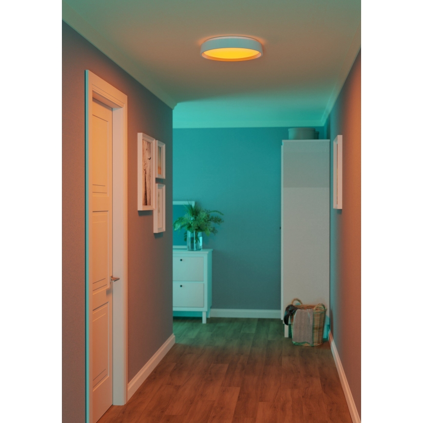 Eglo 300686 - LED RGBW Диммируемый потолочный светильник MASSIGNANO-Z LED/18,5W/230V 2700-6500K диаметр 40 см белый + пульт дистанционного управления