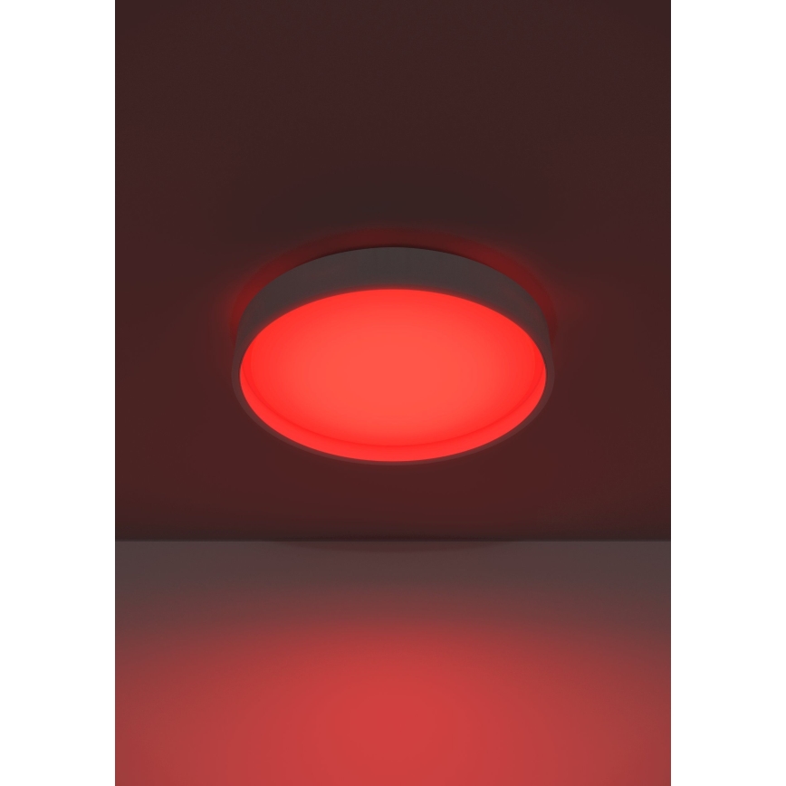 Eglo 300686 - LED RGBW стельовий світильник MASSIGNANO-Z з регулюванням яскравості LED/18,5W/230V 2700-6500K діам. 40 см білий + пульт дистанційного керування