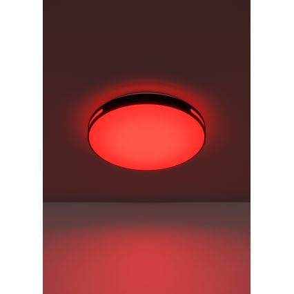 Eglo 300687 - LED RGBW димований стельовий світильник MONTEGRANARO-Z LED/18,5W/230V 2700-6500K діаметр 39,4 см чорний + пульт дистанційного керування