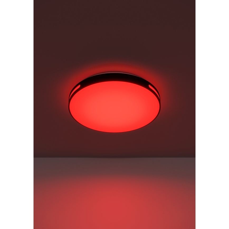 Eglo 300687 - LED RGBW димований стельовий світильник MONTEGRANARO-Z LED/18,5W/230V 2700-6500K діаметр 39,4 см чорний + пульт дистанційного керування