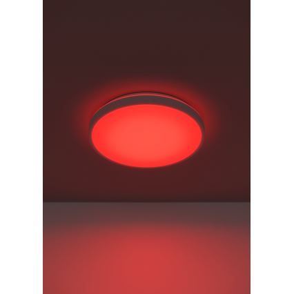 Eglo 300689 - LED RGBW затемнюваний стельовий світильник MONTARELLINO-Z LED/18,5W/230V 2700-6500K діаметр 38,7 см білий + пульт дистанційного керування