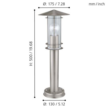 Eglo - Наружная лампа 1xE27/60W/230V IP44