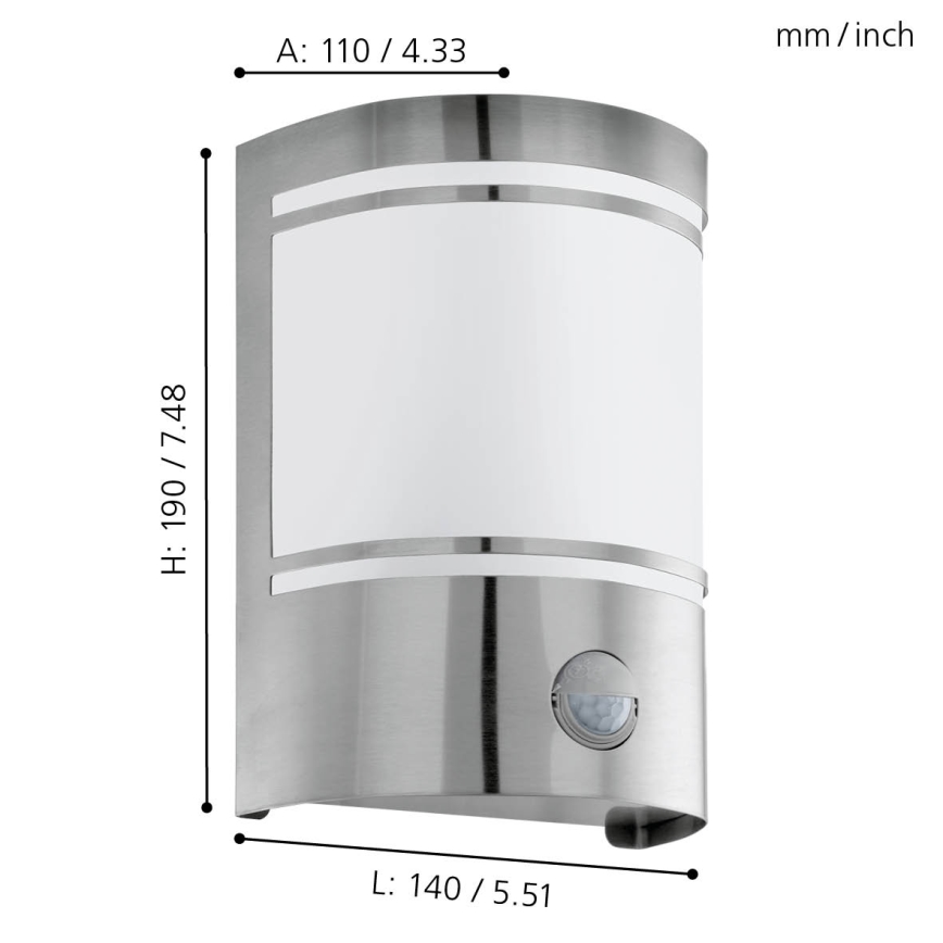 EGLO - Зовнішній світильник 1xE27/40W IP44
