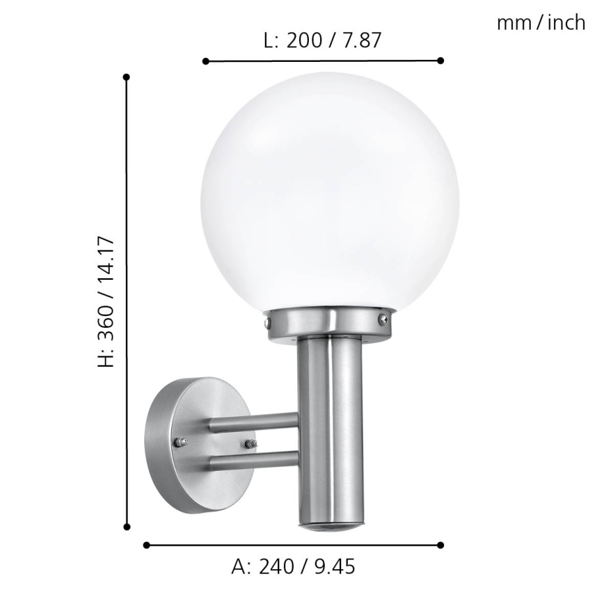 Eglo - Наружный светильник E27/60W/230V IP44