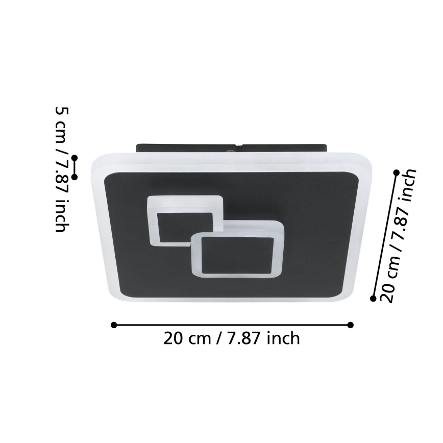 Eglo - Світлодіодний стельовий світильник LED/7,8W/230V чорний