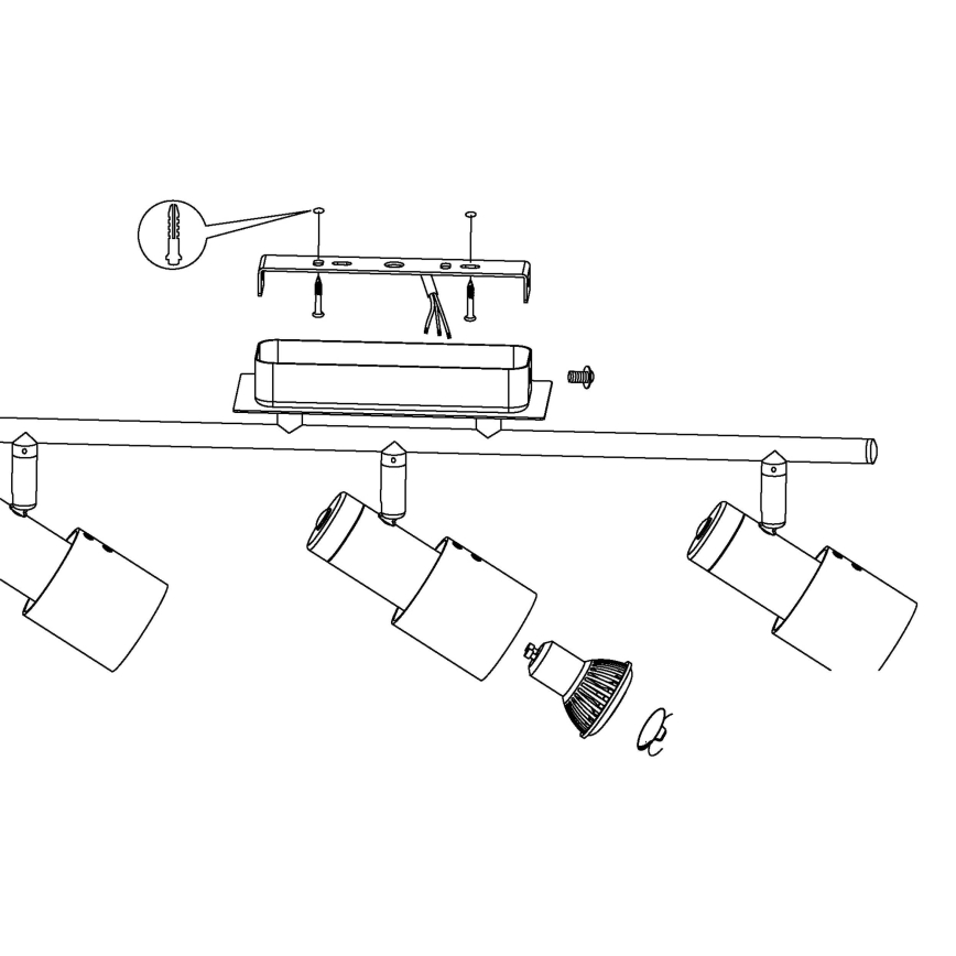 Eglo - Светодиодный точечный светильник 3xGU10/5W/230V