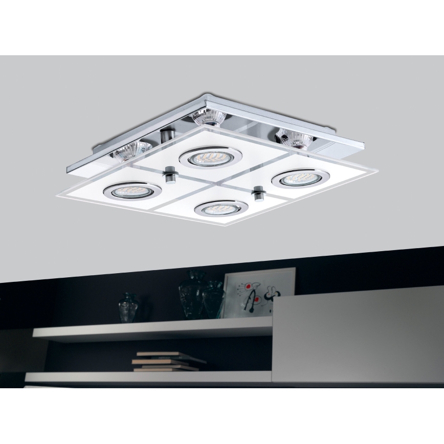 EGLO - Світлодіодний стельовий світильник 4xGU10/3W/230V