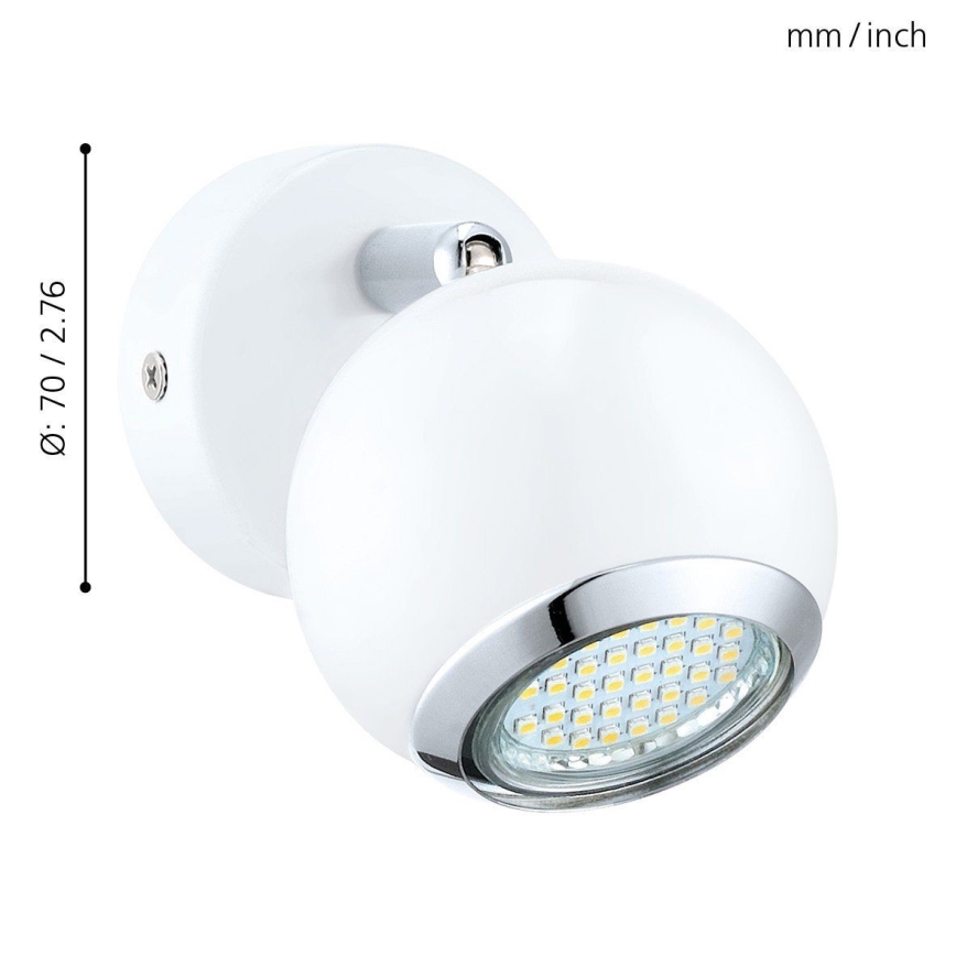 EGLO - Светодиодный точечный светильник 1xGU10/3W LED