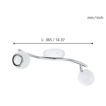 EGLO - Точковий LED світильник 2xGU10/3W LED