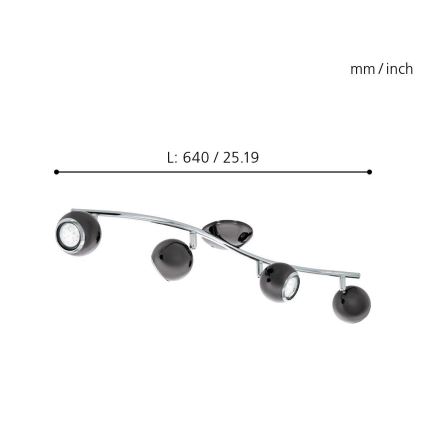 EGLO - Точковий LED світильник 4xGU10/3W LED