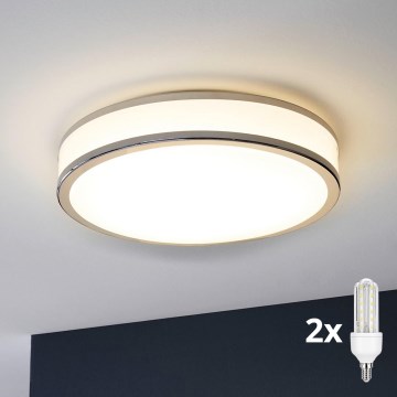 Eglo 31025 - LED стельовий світильник для ванної кімнати PALERMO 2xE14/40W/230V IP44