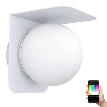 Eglo 31052 - Світильник для вулиці з LED RGBW, регульованою яскравістю CORRIENTES 1xE27/9W/230V IP44 білий
