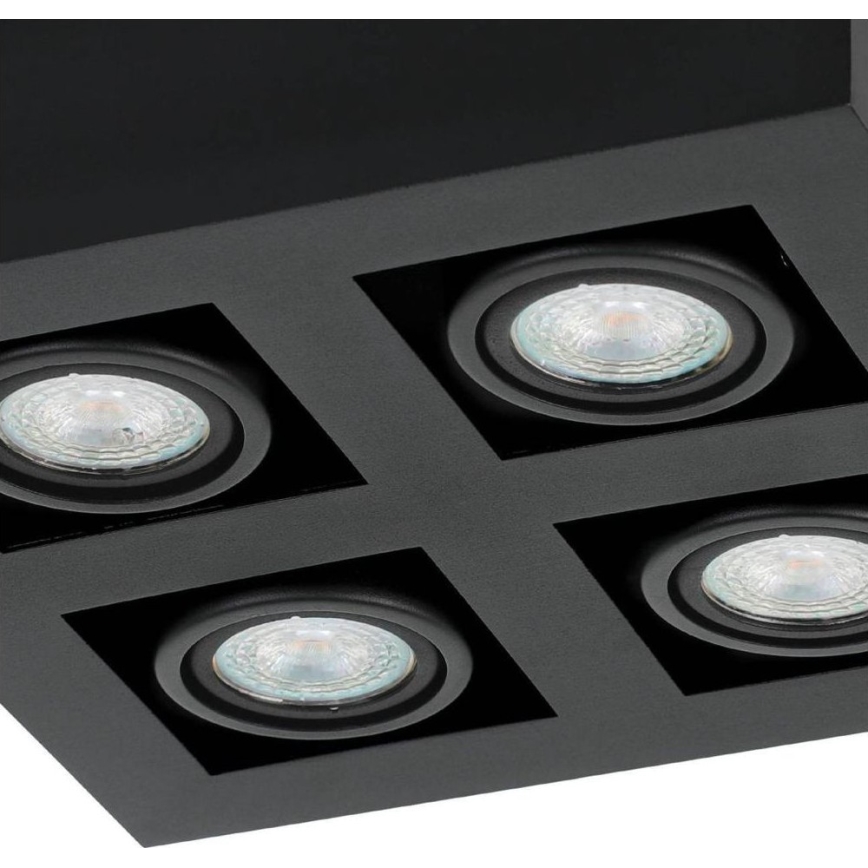 Eglo 31065 - LED точечный светильник MENDOZA 4xLED/4,7W/230V 3000K чёрный