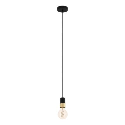 Eglo - Подвесная люстра 1xE27/40W/230V черная/золотая