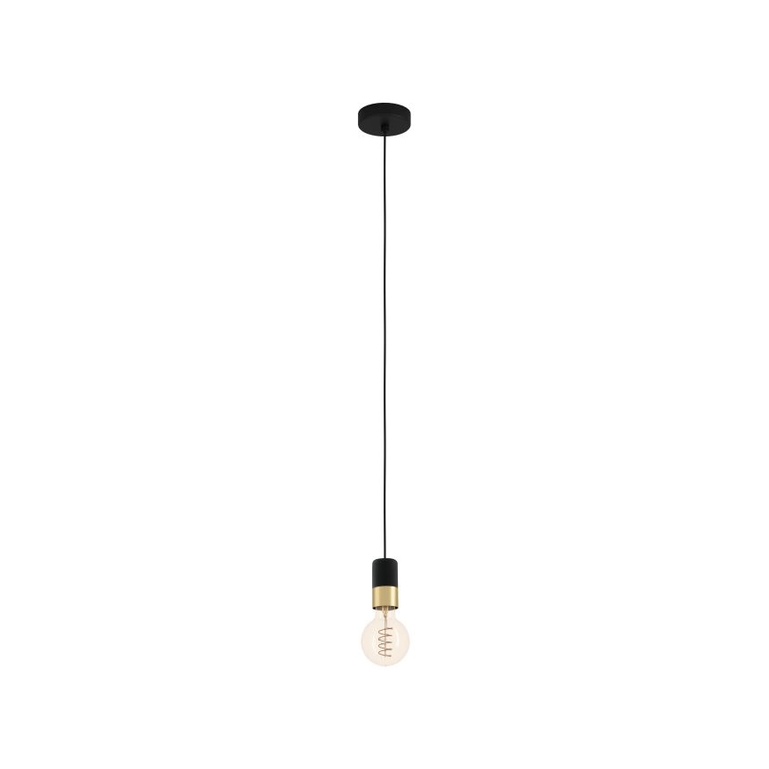 Eglo - Подвесная люстра 1xE27/40W/230V черная/золотая