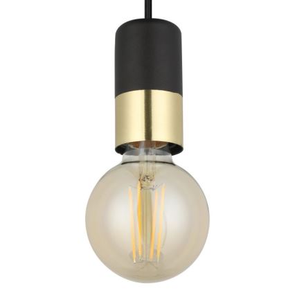 Eglo - Подвесная люстра 1xE27/40W/230V черная/золотая