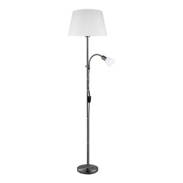 Eglo 31178 - Торшер ALMACEN 1xE27/60W/230V + 1xE14/25W чёрный/белый