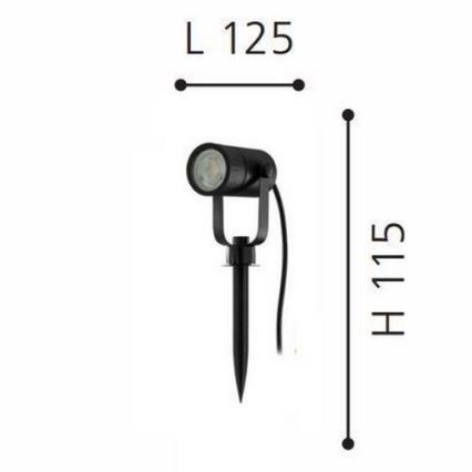 Eglo 31374 - LED RGBW Вулична лампа з регулюванням яскравості NEMA-Z 1xGU10/5W/230V 2700-6500K IP65 чорний