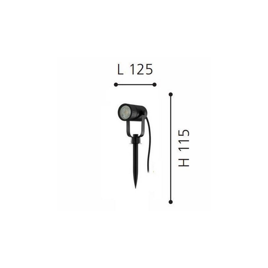 Eglo 31374 - LED RGBW Вулична лампа з регулюванням яскравості NEMA-Z 1xGU10/5W/230V 2700-6500K IP65 чорний