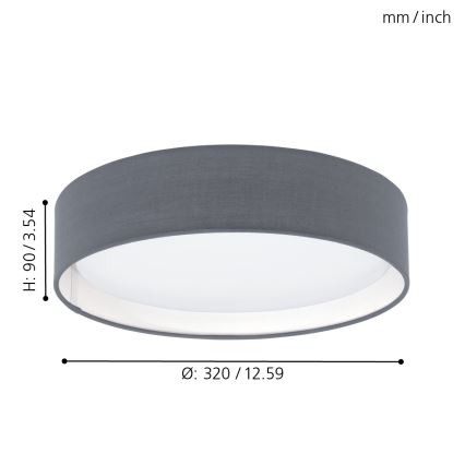 Eglo - Світлодіодний стельовий світильник 1xLED/12W/230V