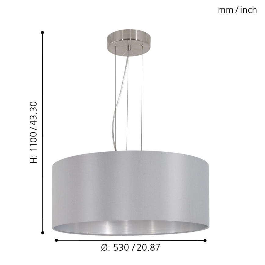 Eglo - Подвесная люстра 3xE27/60W/230V