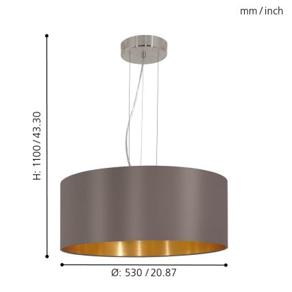 Eglo - Подвесная люстра 3xE27/60W/230V