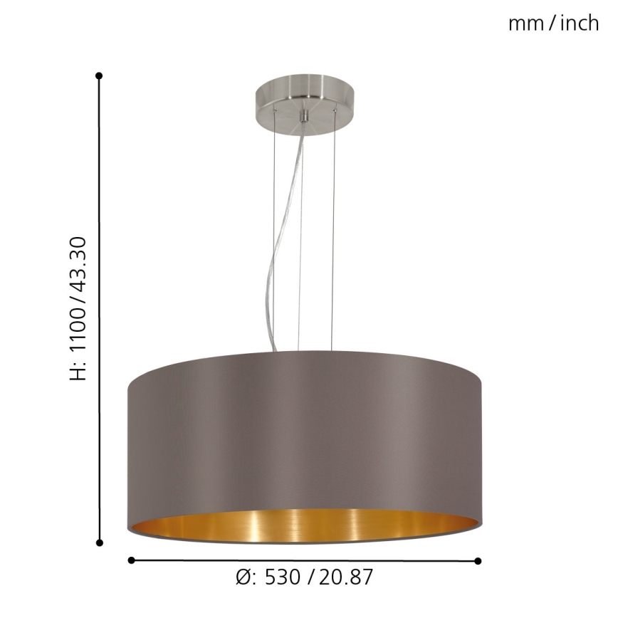 Eglo - Подвесная люстра 3xE27/60W/230V