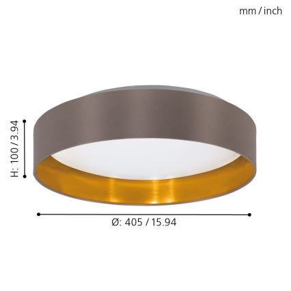 Eglo 31625 - Світлодіодний стельовий світильник MASERLO LED SMD/18W/230V