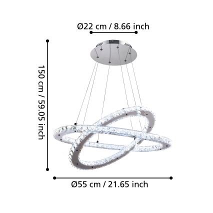 Eglo - Светодиодный подвесной светильник LED/29,6W/230V