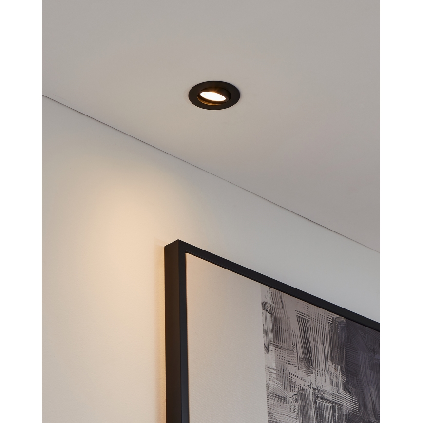 Eglo 31695 - LED RGBW Стельовий вбудований світильник з регулюванням яскравості SALICETO-Z LED/4,7W/230V 2700-6500K чорний