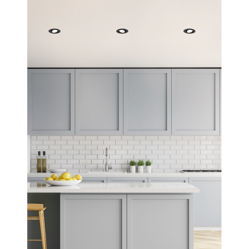 Eglo 31695 - LED RGBW Стельовий вбудований світильник з регулюванням яскравості SALICETO-Z LED/4,7W/230V 2700-6500K чорний