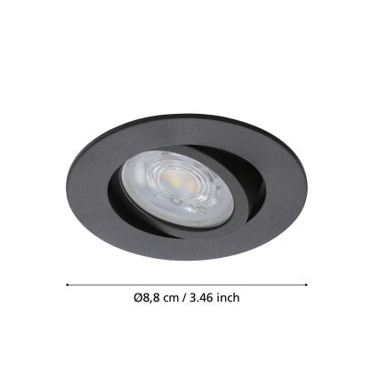 Eglo 31695 - LED RGBW Стельовий вбудований світильник з регулюванням яскравості SALICETO-Z LED/4,7W/230V 2700-6500K чорний